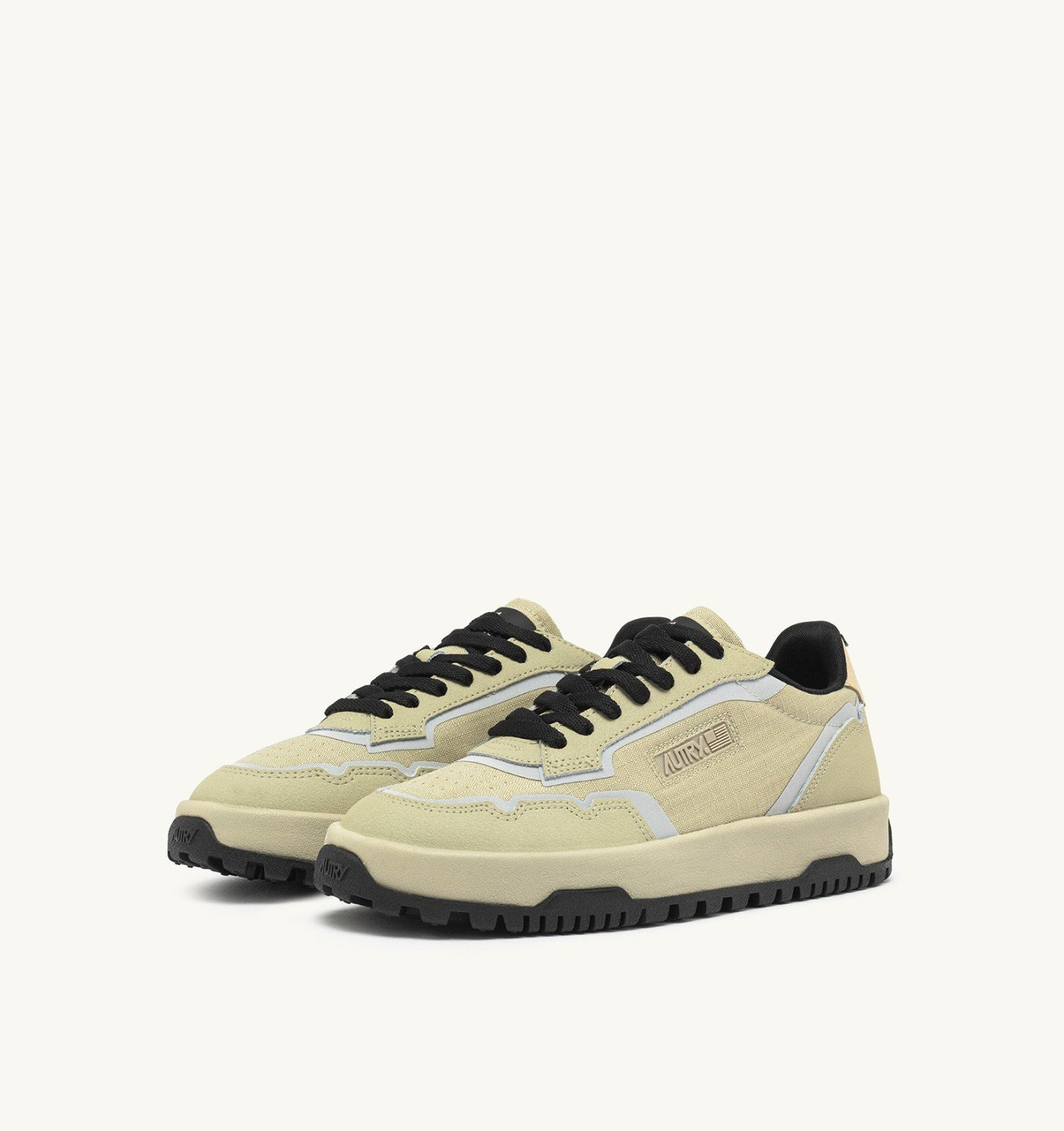 WILDPACE LOW SNEAKERS IN RIPSTOP NYLON AND LEATHER COLOR TIDAL FOAM AND REFLEX - 3