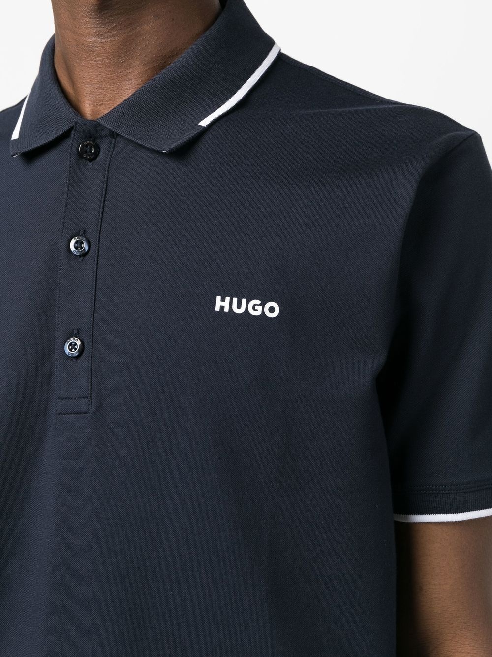 chest logo-print polo shirt - 5