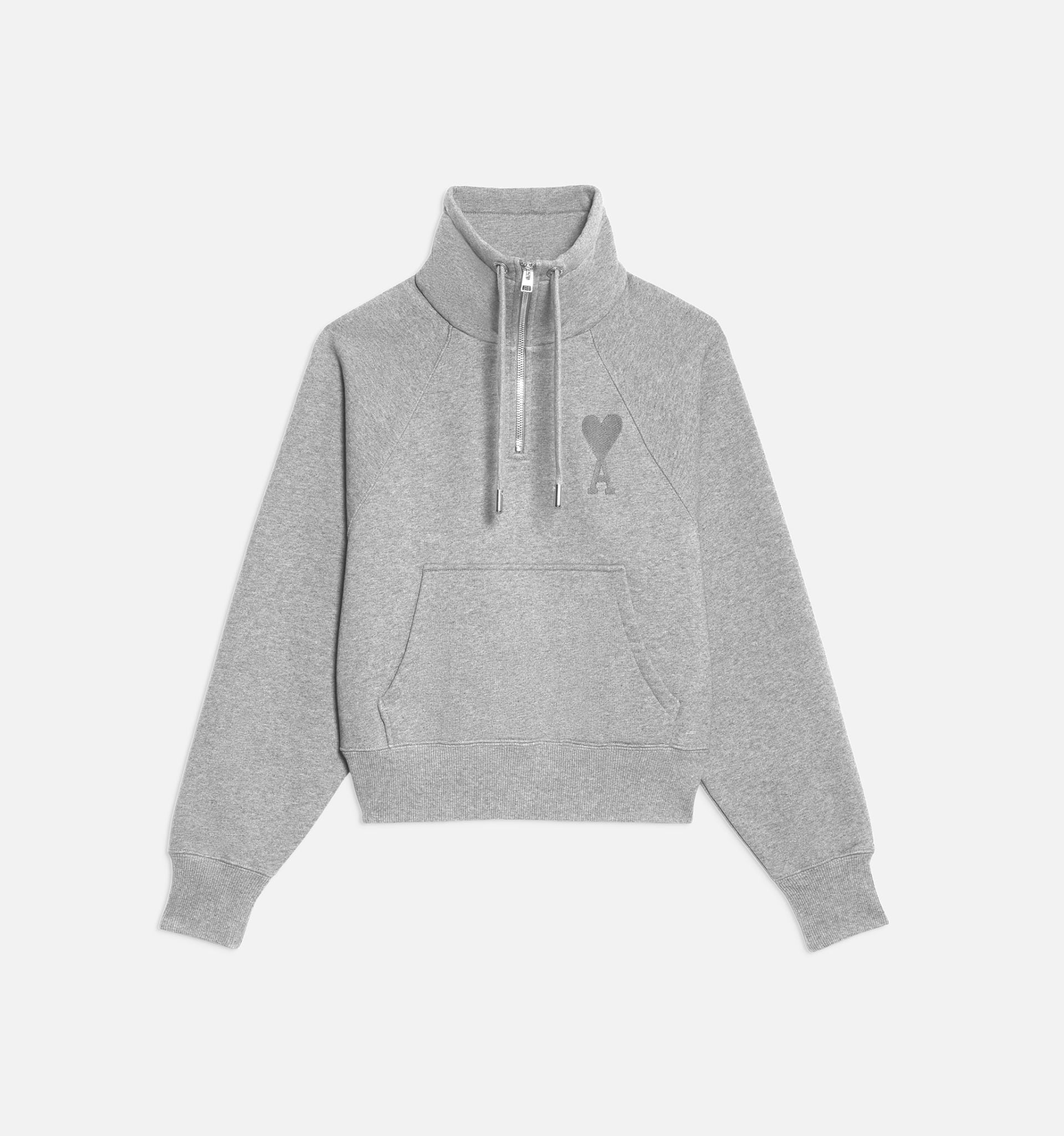 関税込★アミ★AMI★de Coeur Tone-On-Tone Half Zip Sweatshirt AMI Paris Ami de Coeur half-zip sweatshirt | REVERSIBLE