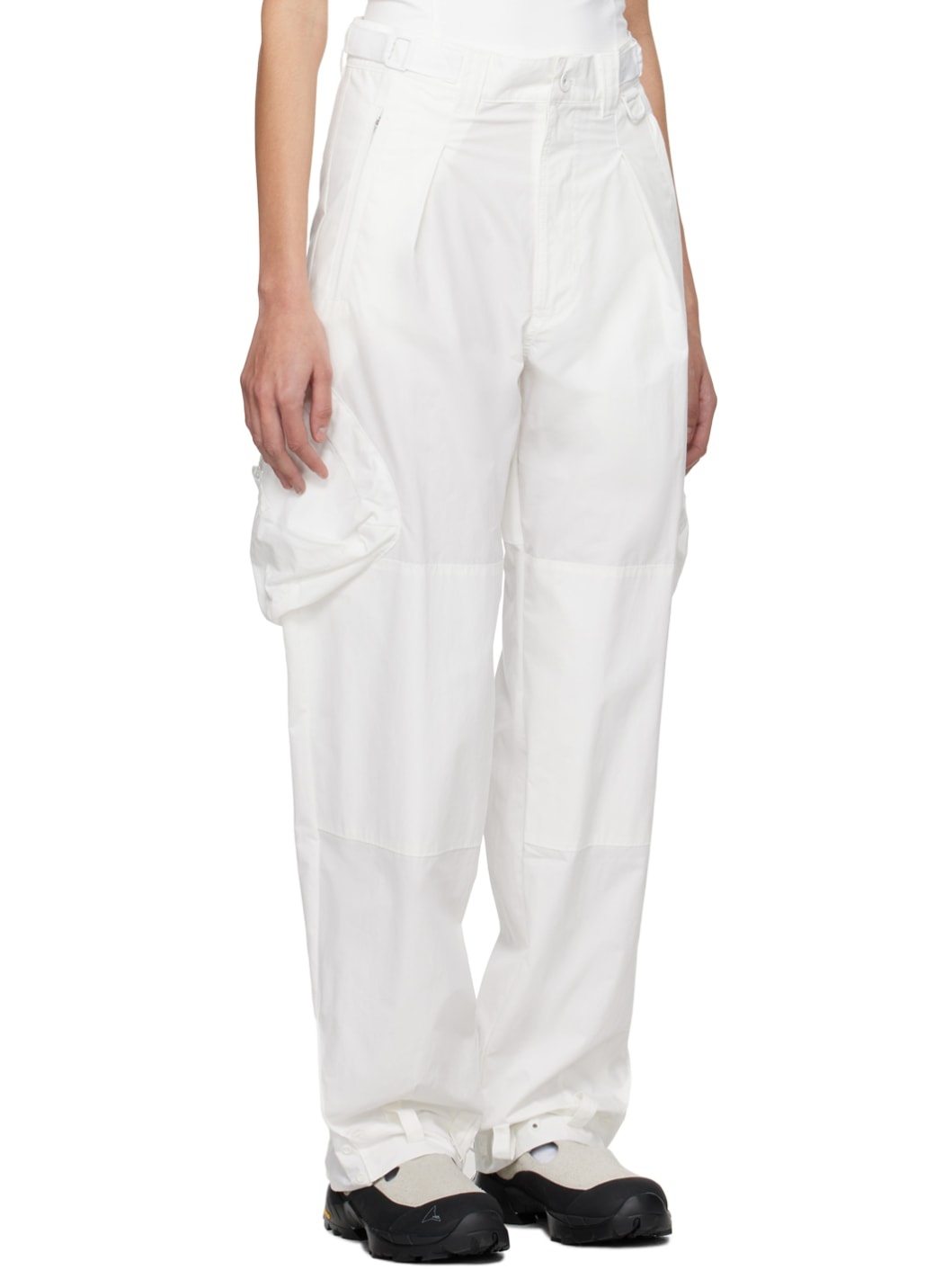 White Military Cargo Pants - 2