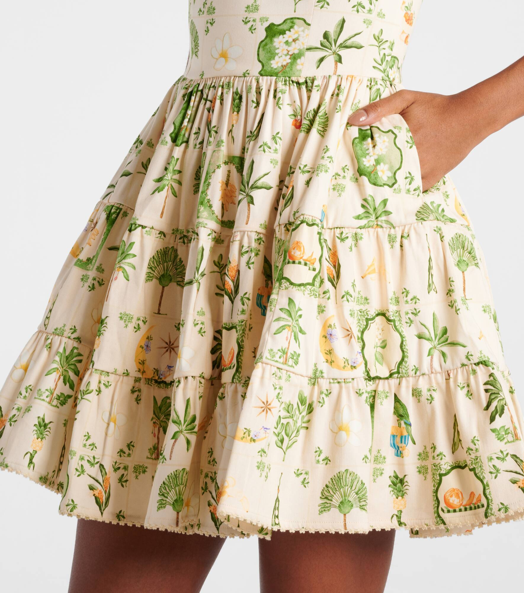 Lima floral cotton-blend minidress - 5