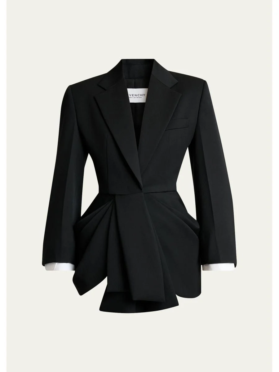 Pleated Slim-Fit Wool Jacket - 1