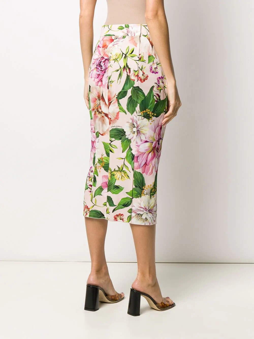 floral pencil skirt - 4