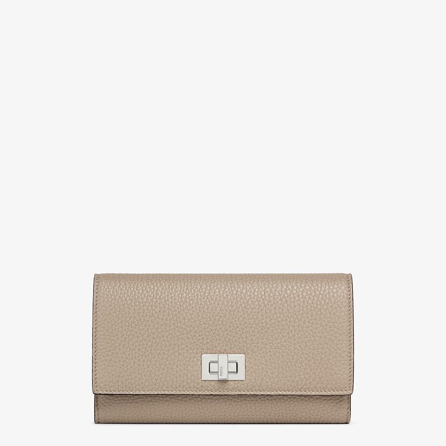 Beige leather wallet - 1