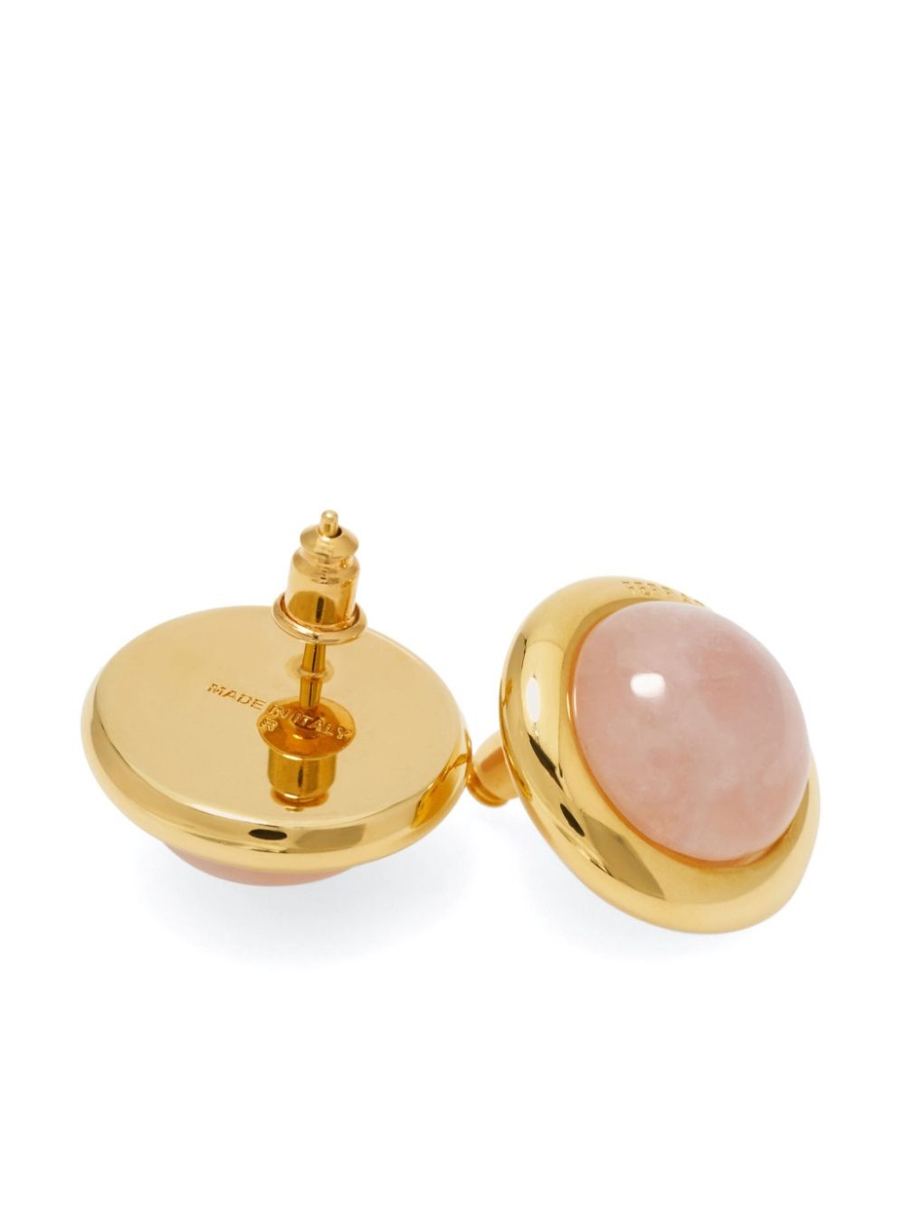 semi-precious stone button stud earrings - 4