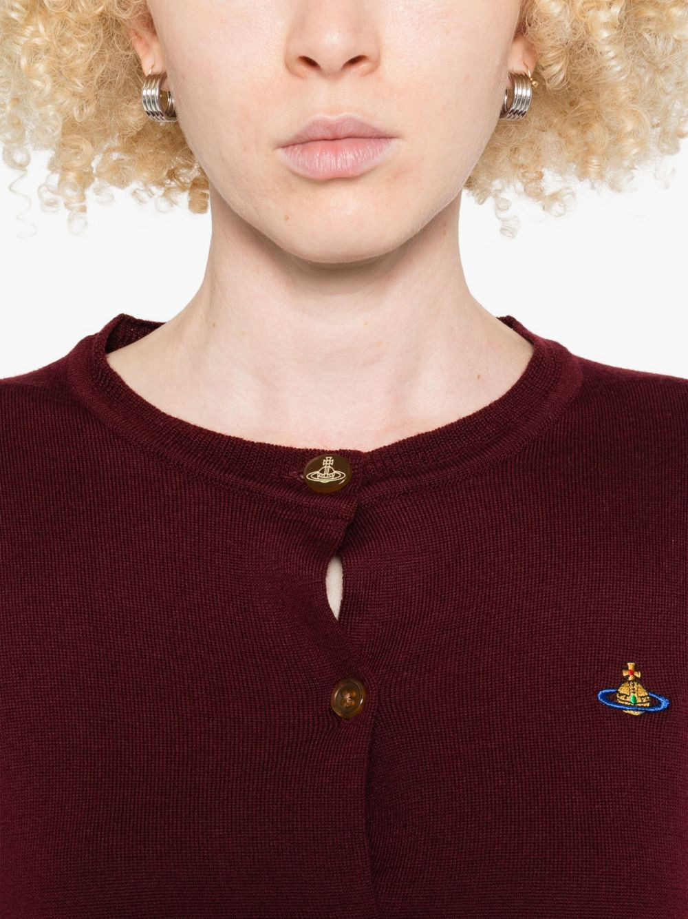 Bea orb-embellished button cardigan - 5