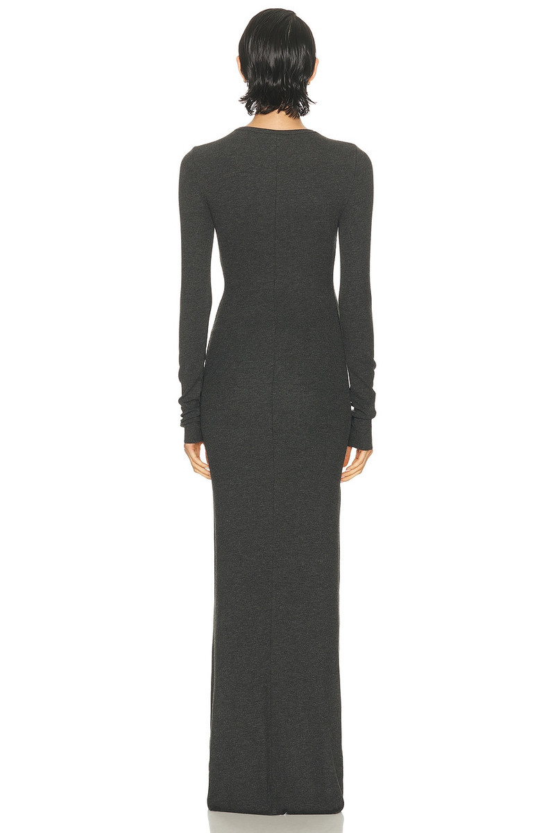 ÉTERNE Long Sleeve Crewneck Butter Rib Maxi Dress outlook