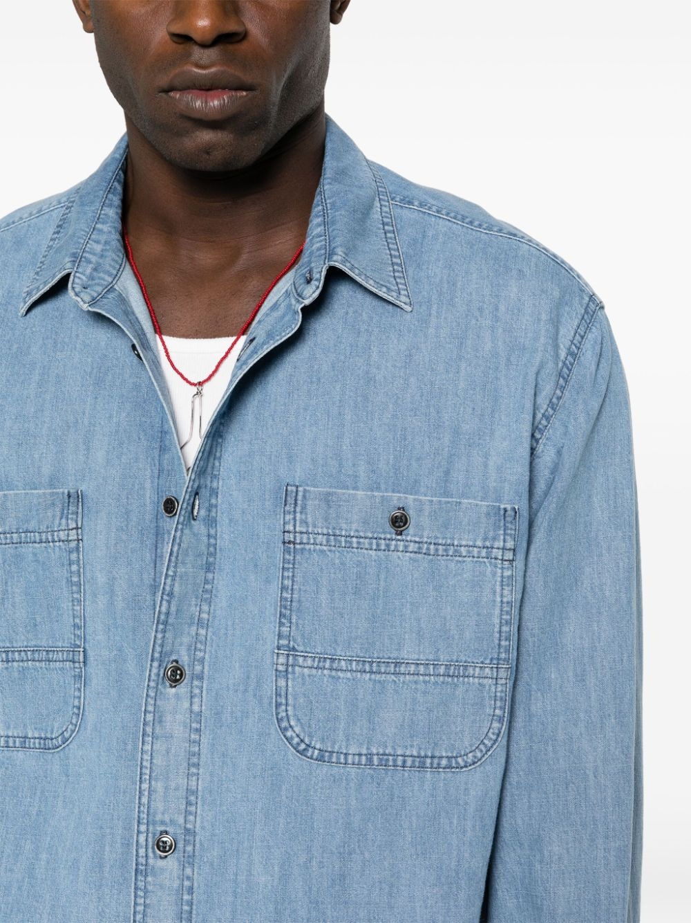 cotton denim shirt - 5