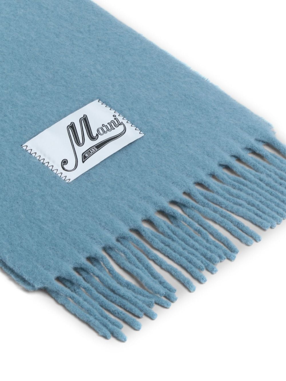 logo-patch alpaca wool-blend scarf - 3