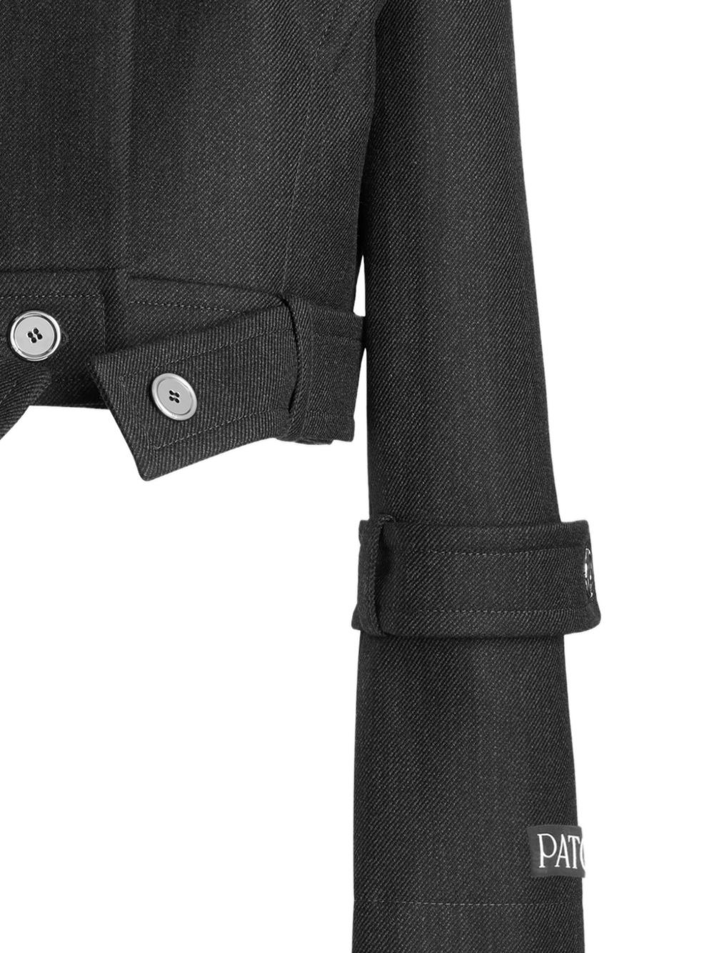 belted cropped jacket - 5