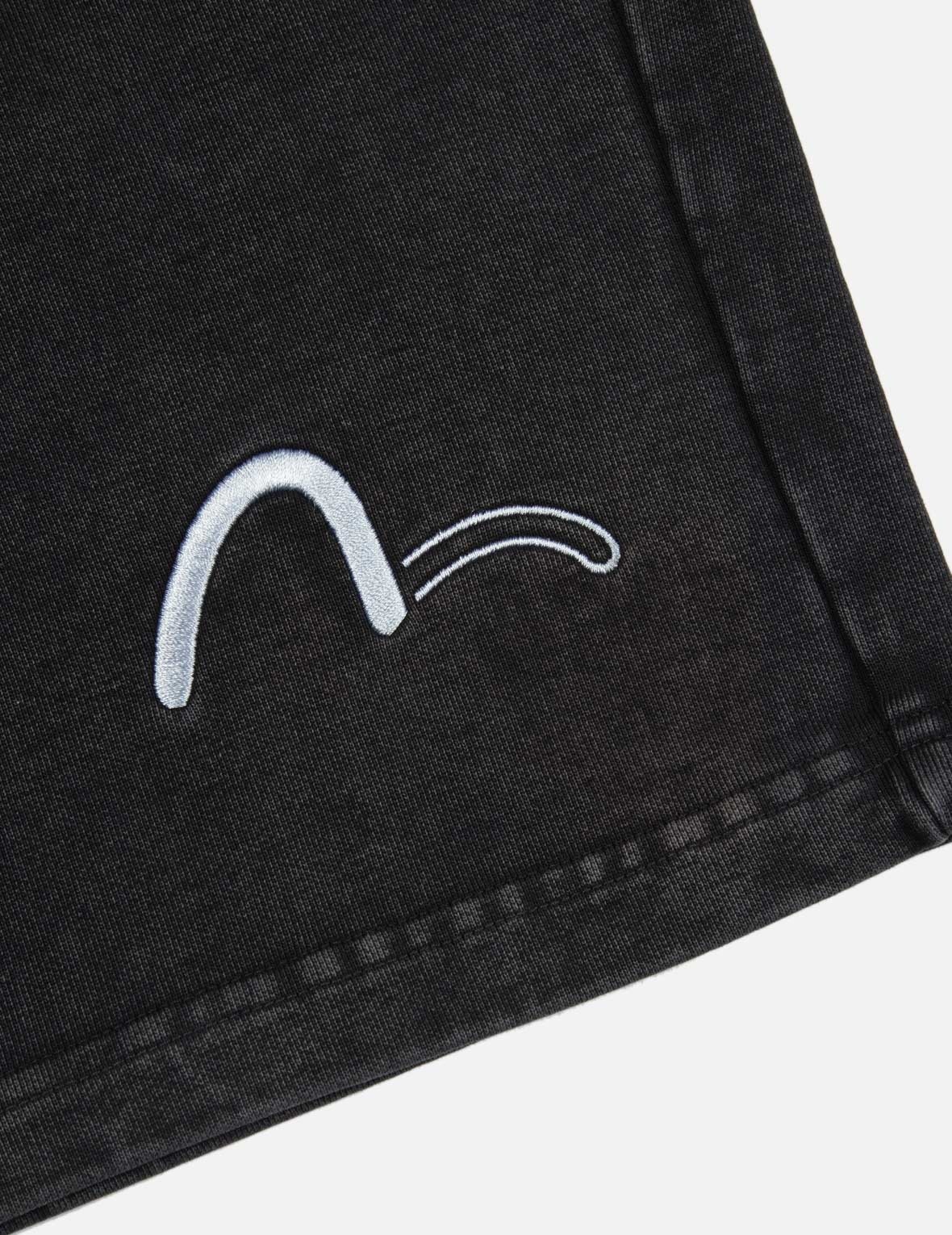 Seagull and Logo Embroidery Regular Fit Sweat Shorts - 8