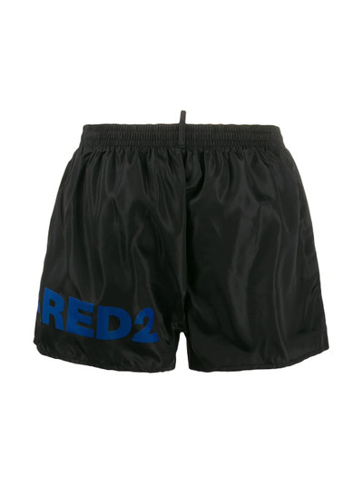 DSQUARED2 logo print swim shorts outlook