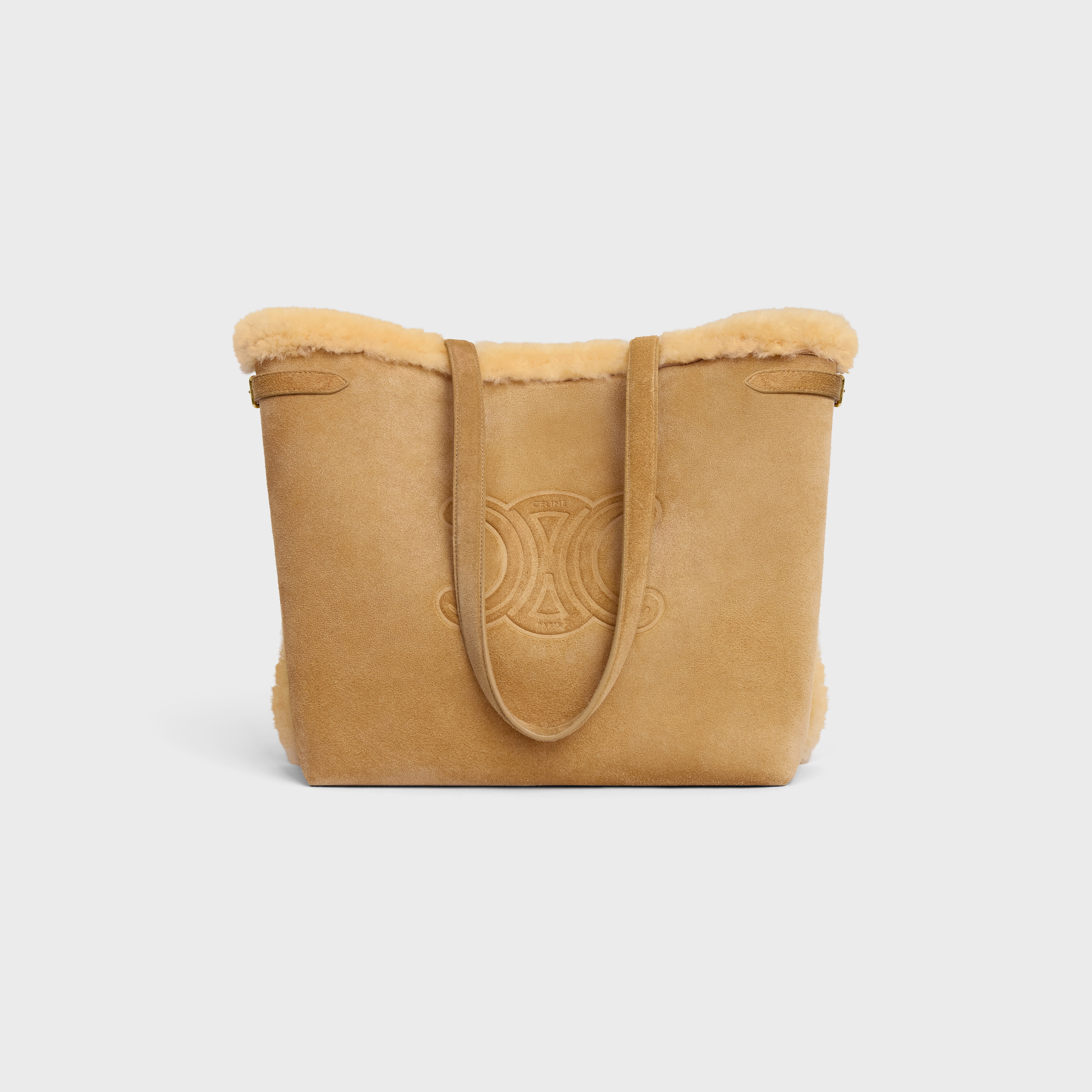 MEDIUM CABAS ANAÏS CUIR TRIOMPHE in SUEDE CALFSKIN AND SHEARLING - 2