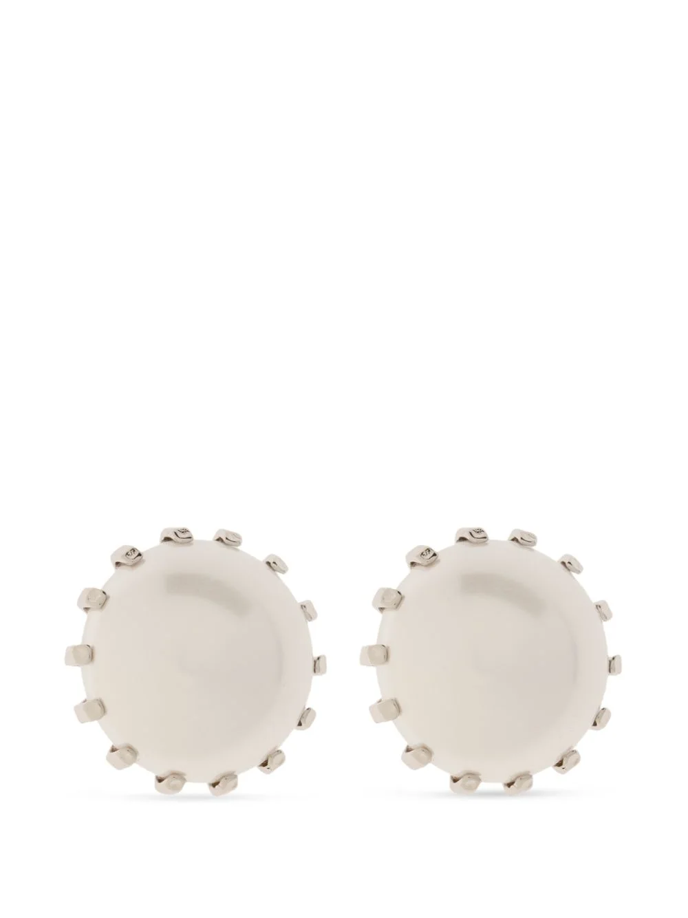 faux-pearl embellished earrings - 1