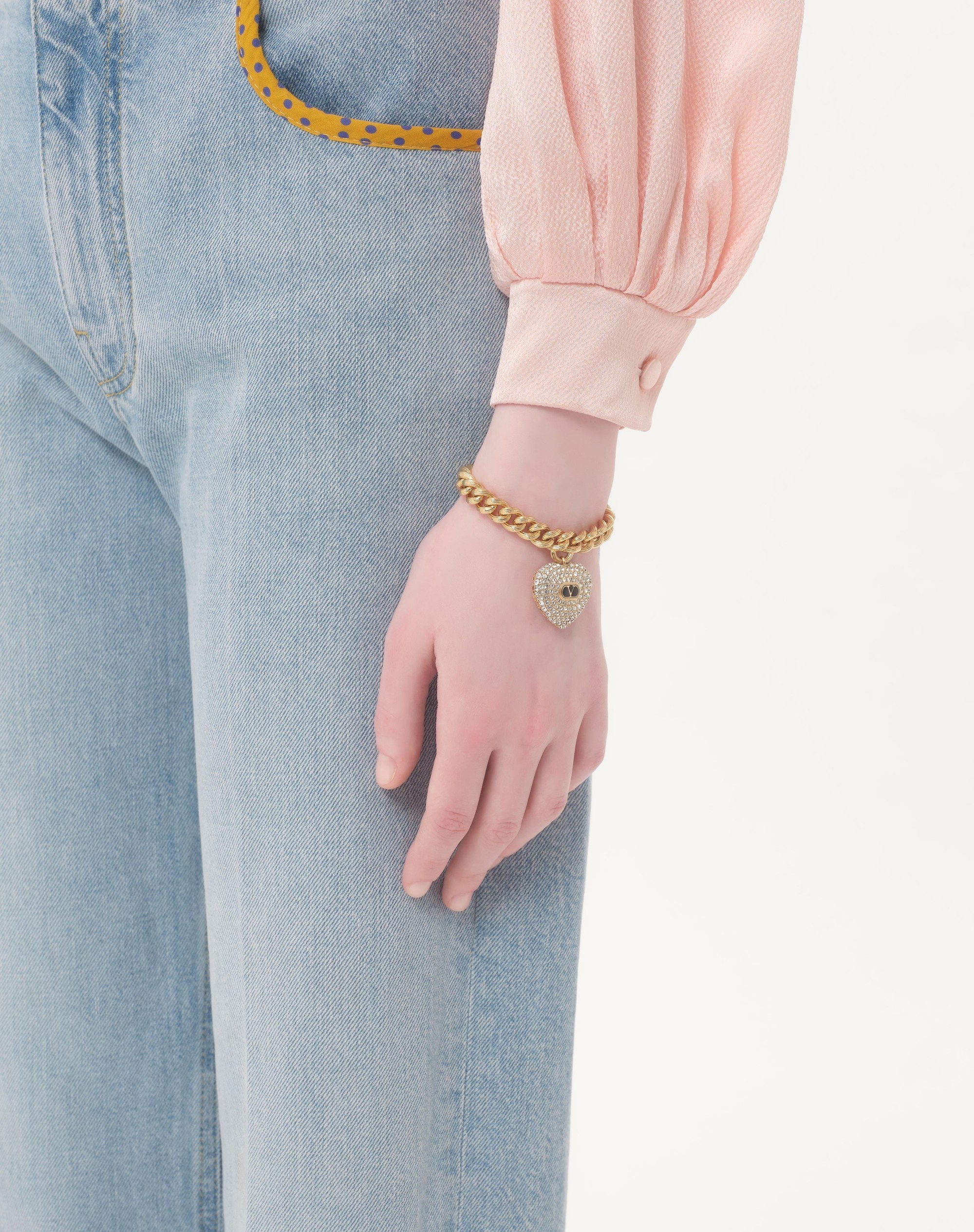 【VALENTINO】Coeur  l And Enamel Bracelet Valentino COEUR ROYAL METAL, ENAMEL AND SWAROVSKI® CRYSTAL