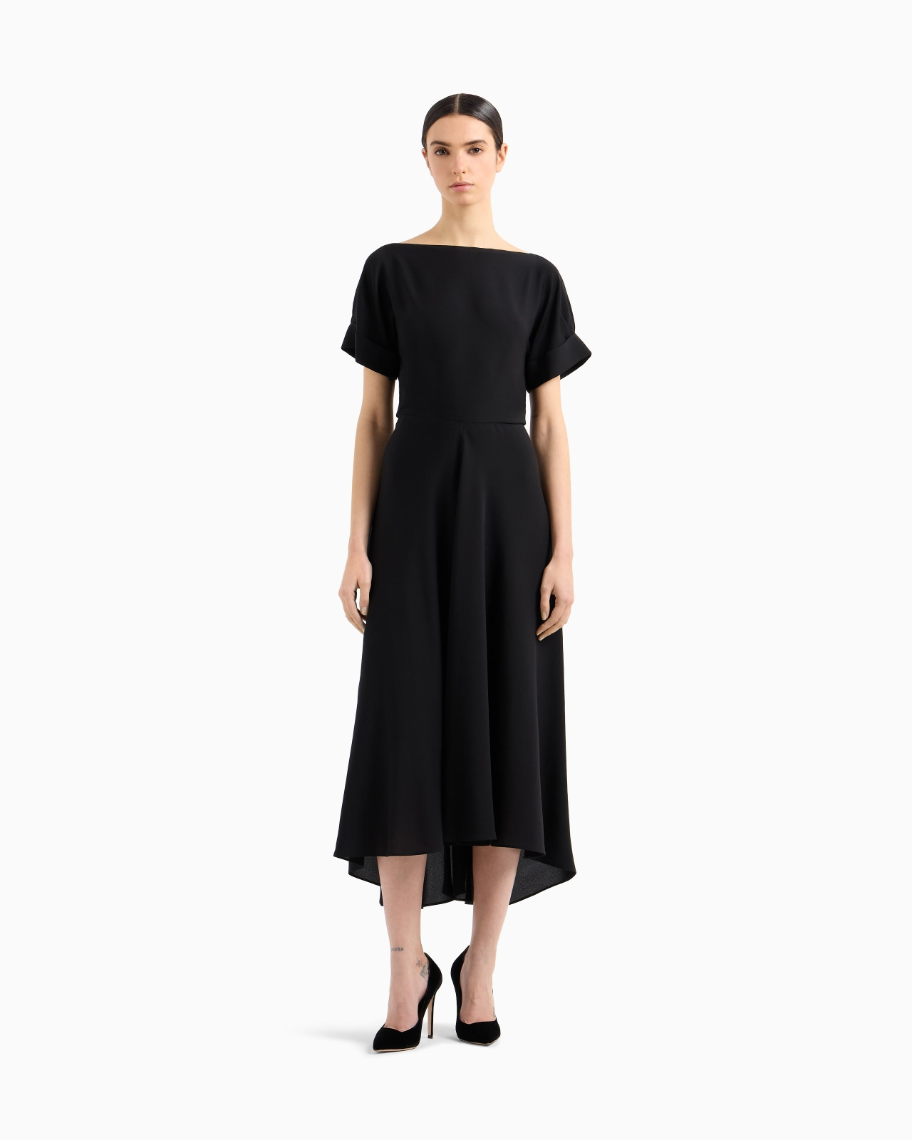 LONG TRIPLE SILK GEORGETTE DRESS - 2