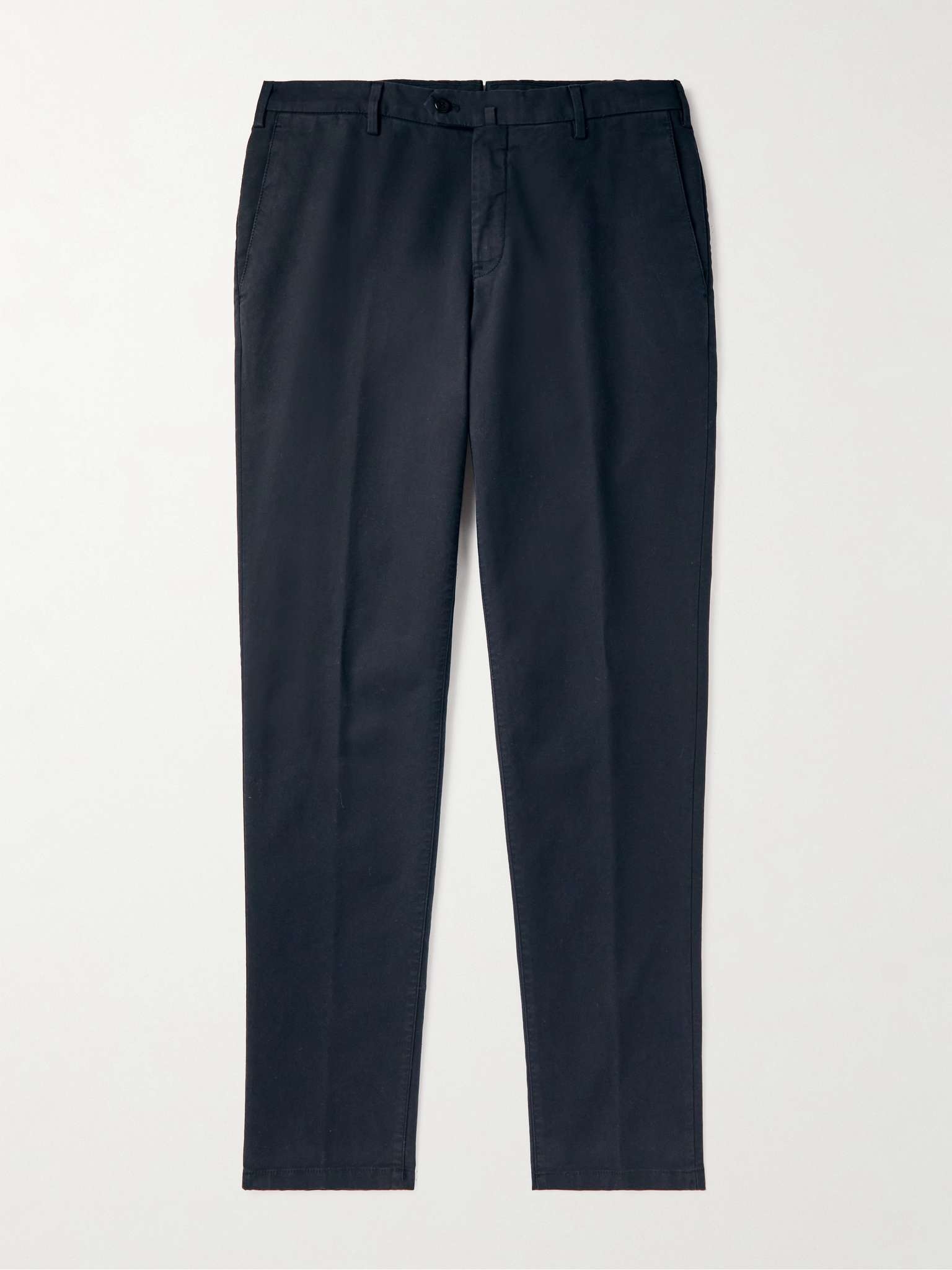 Slim-Fit Cotton-Blend Trousers - 1