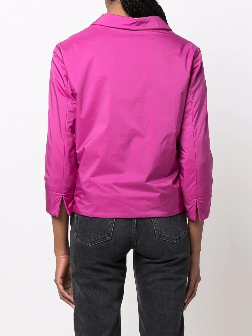 single-breasted cropped jacket - 4