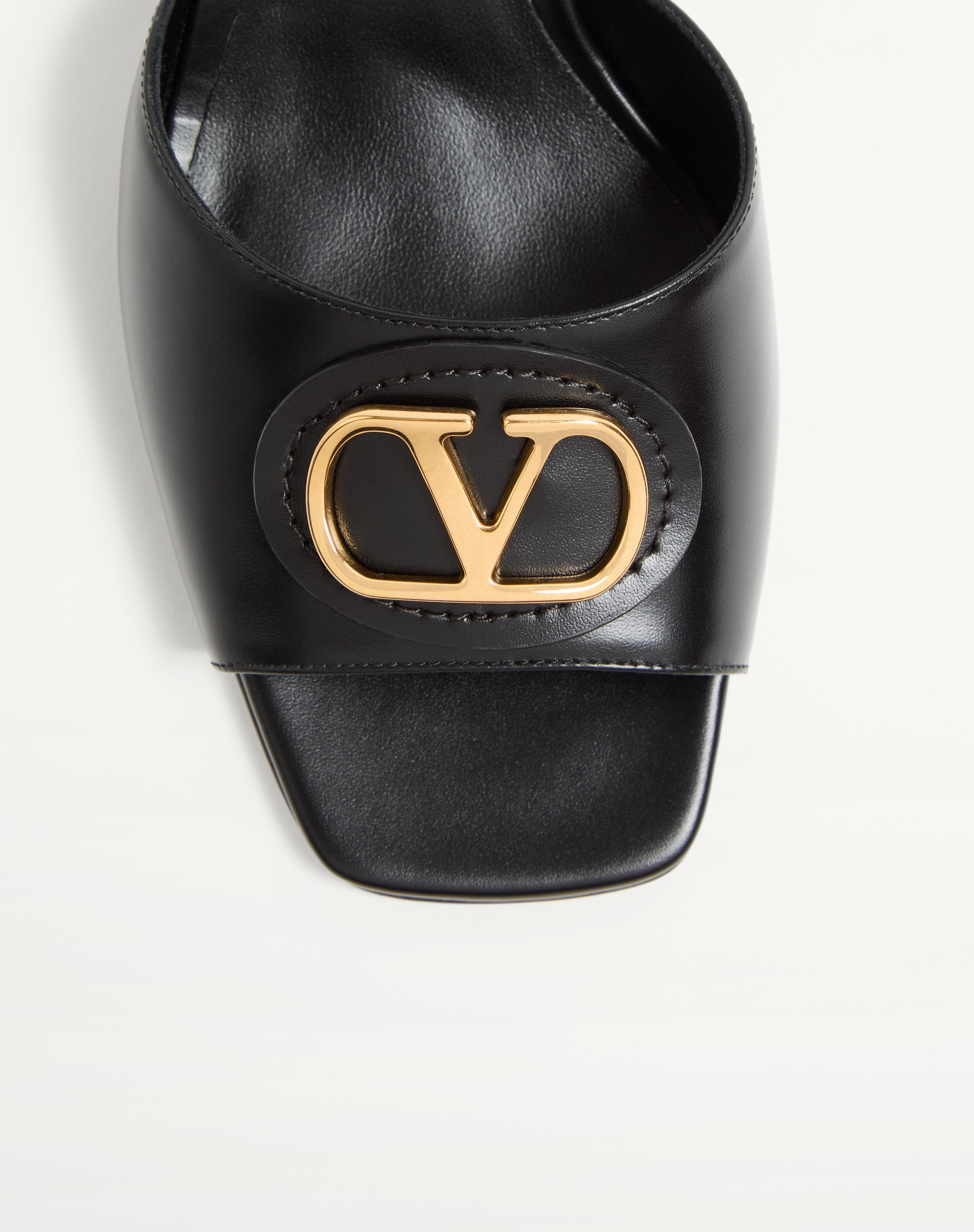 VLOGO SIGNATURE SLIDE SANDAL IN CALFSKIN 60MM - 6
