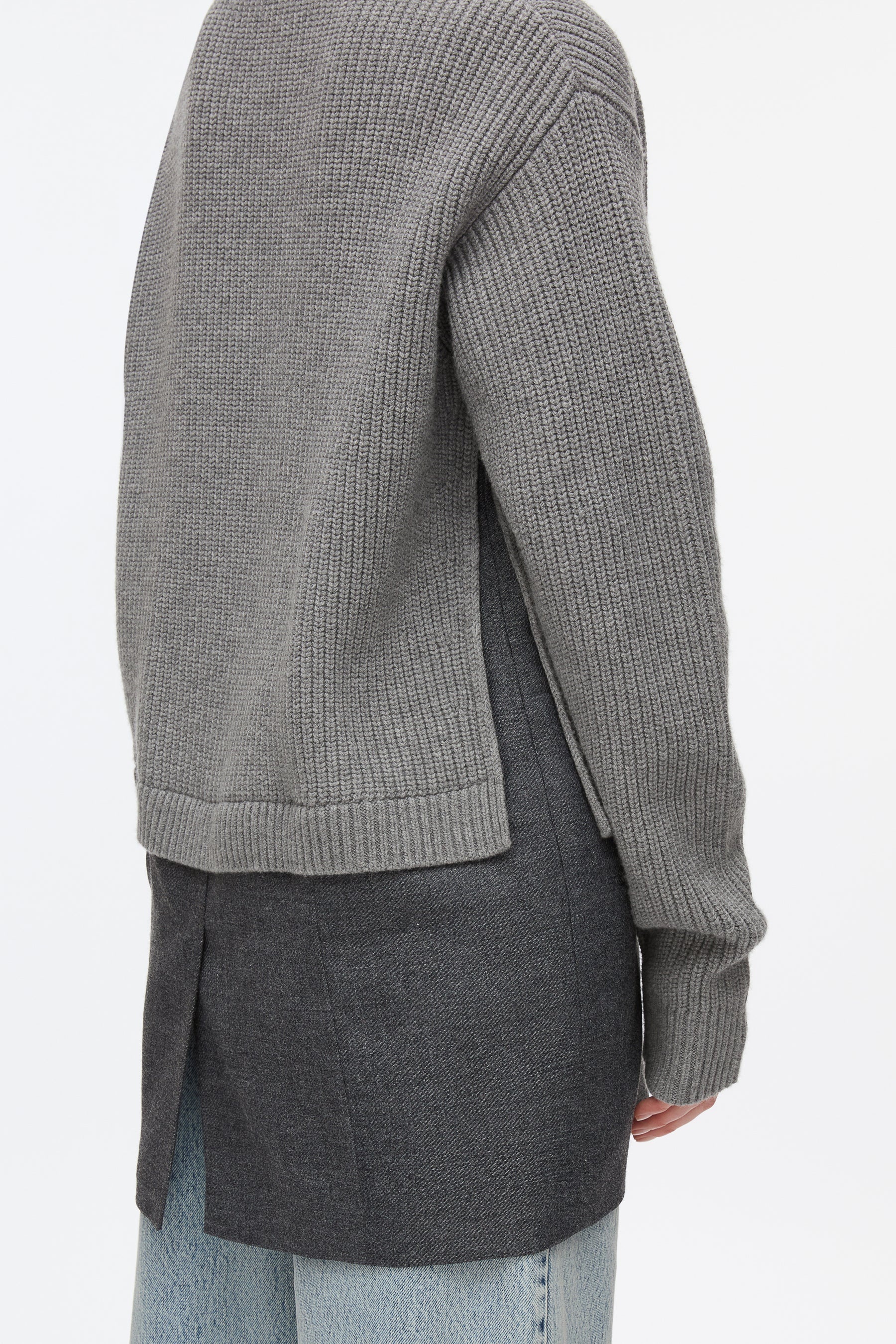 Hybrid Cardigan with Blazer Hem - 8
