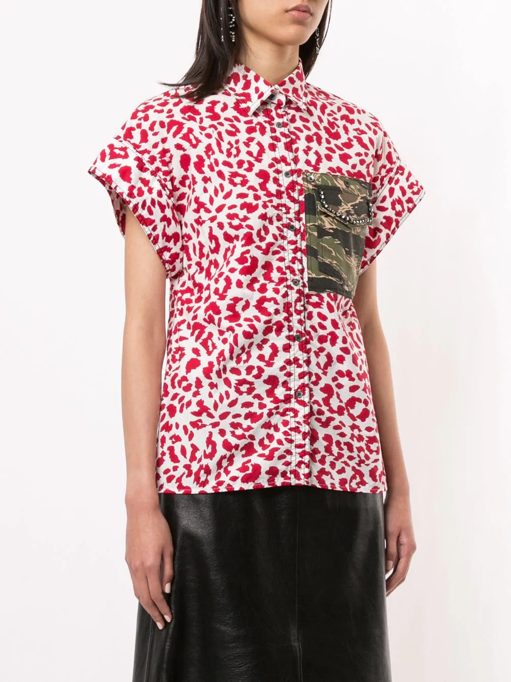 dual-print short-sleeve shirt - 3