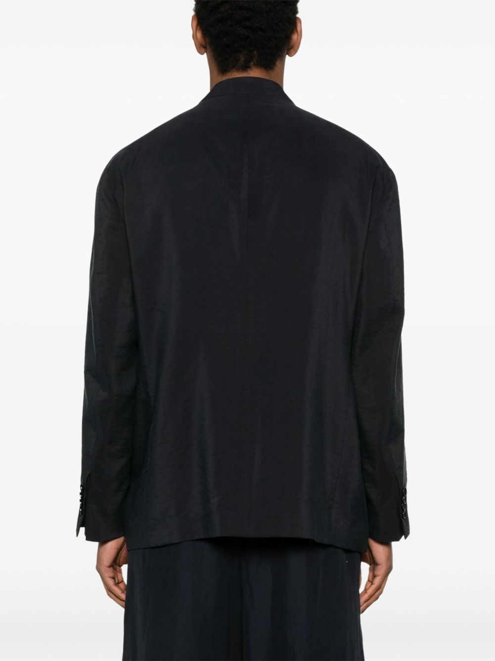 band-collar blazer - 4