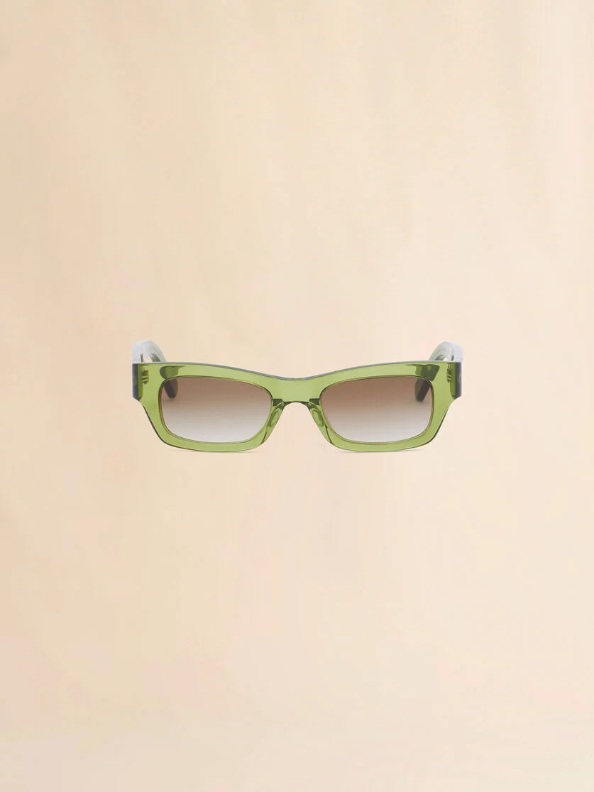 CLEAR GREEN HAICLI SUNGLASSES - 1