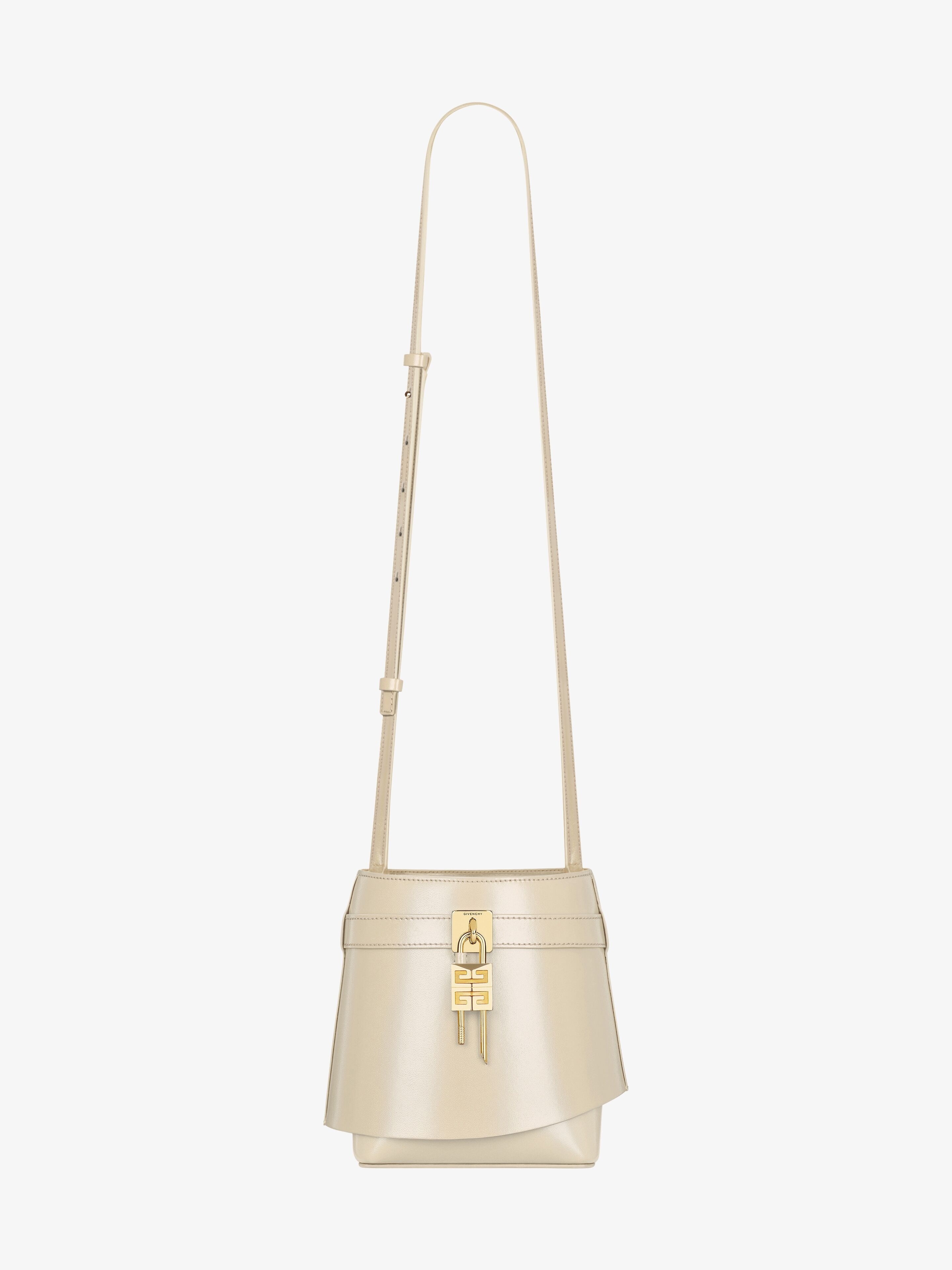 SHARK LOCK BUCKET BAG IN BOX LEATHER - 3
