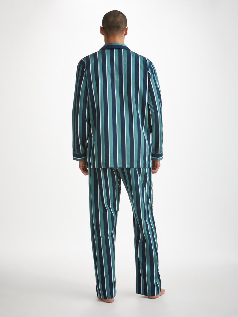Men's Classic Fit Pyjamas Royal 221 Cotton Teal - 4