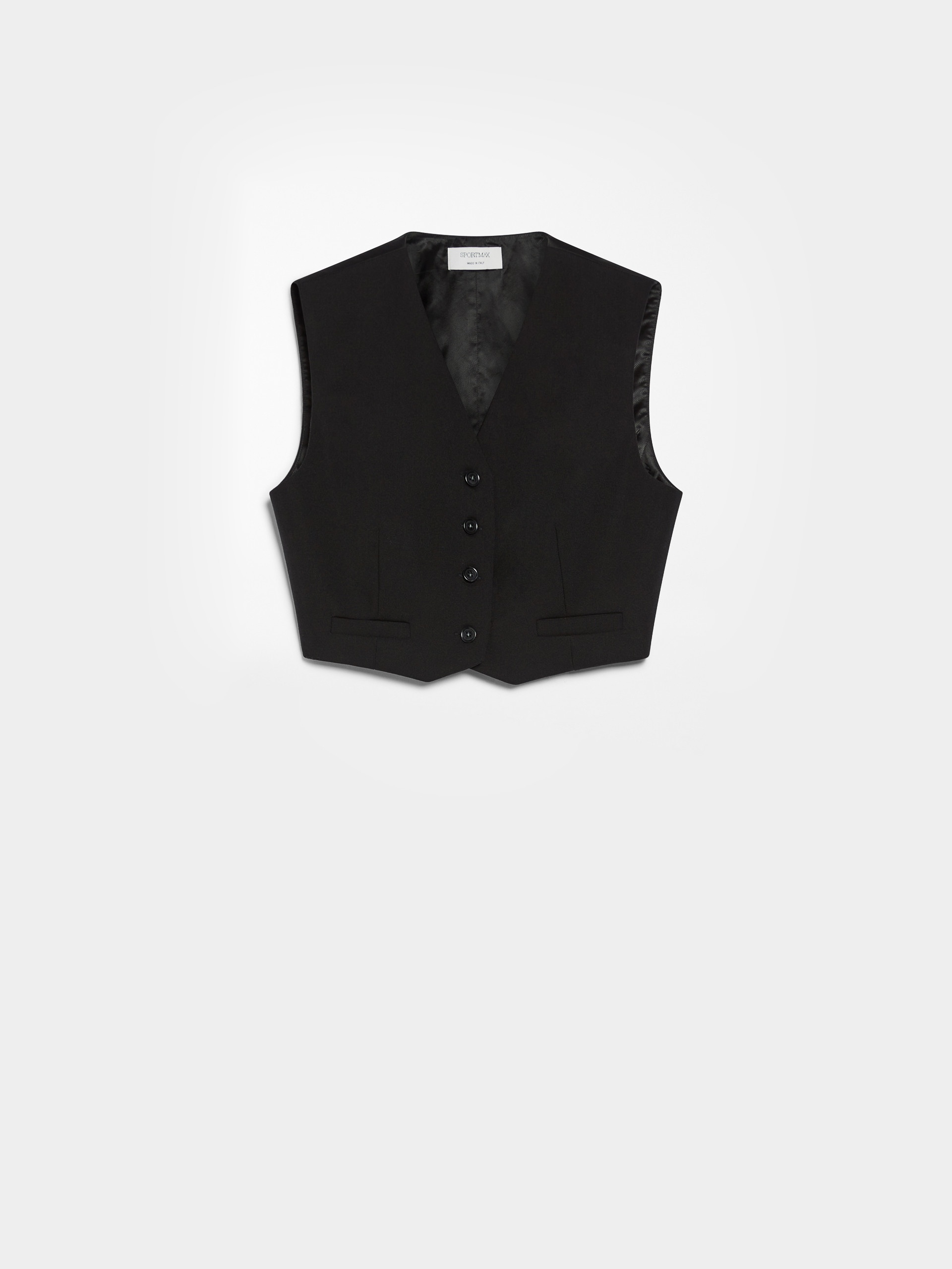 ADESSO1234 Cropped stretch wool waistcoat - 1