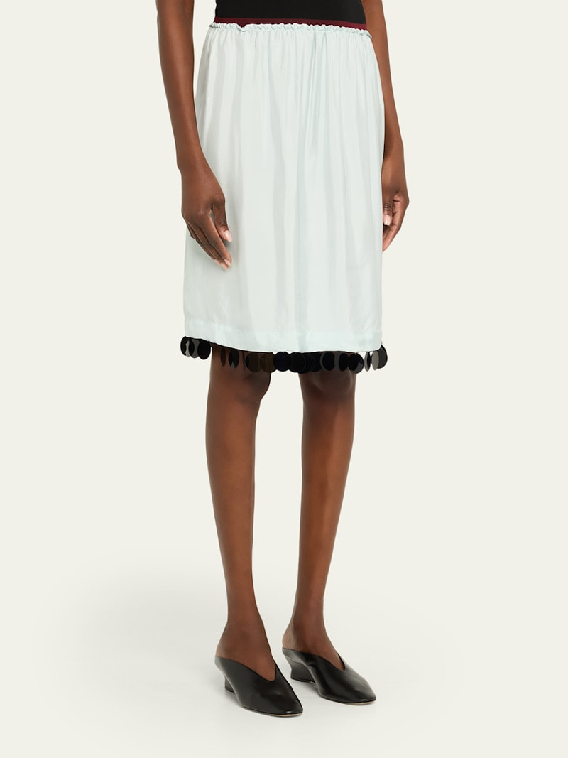 Dot Sequined Knee-Length Slip Skirt 4