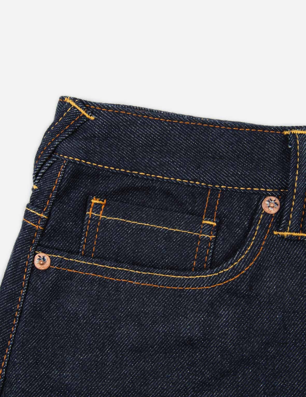 Brushstroke Daicock Split-Front Denim Pencil Skirt - 10