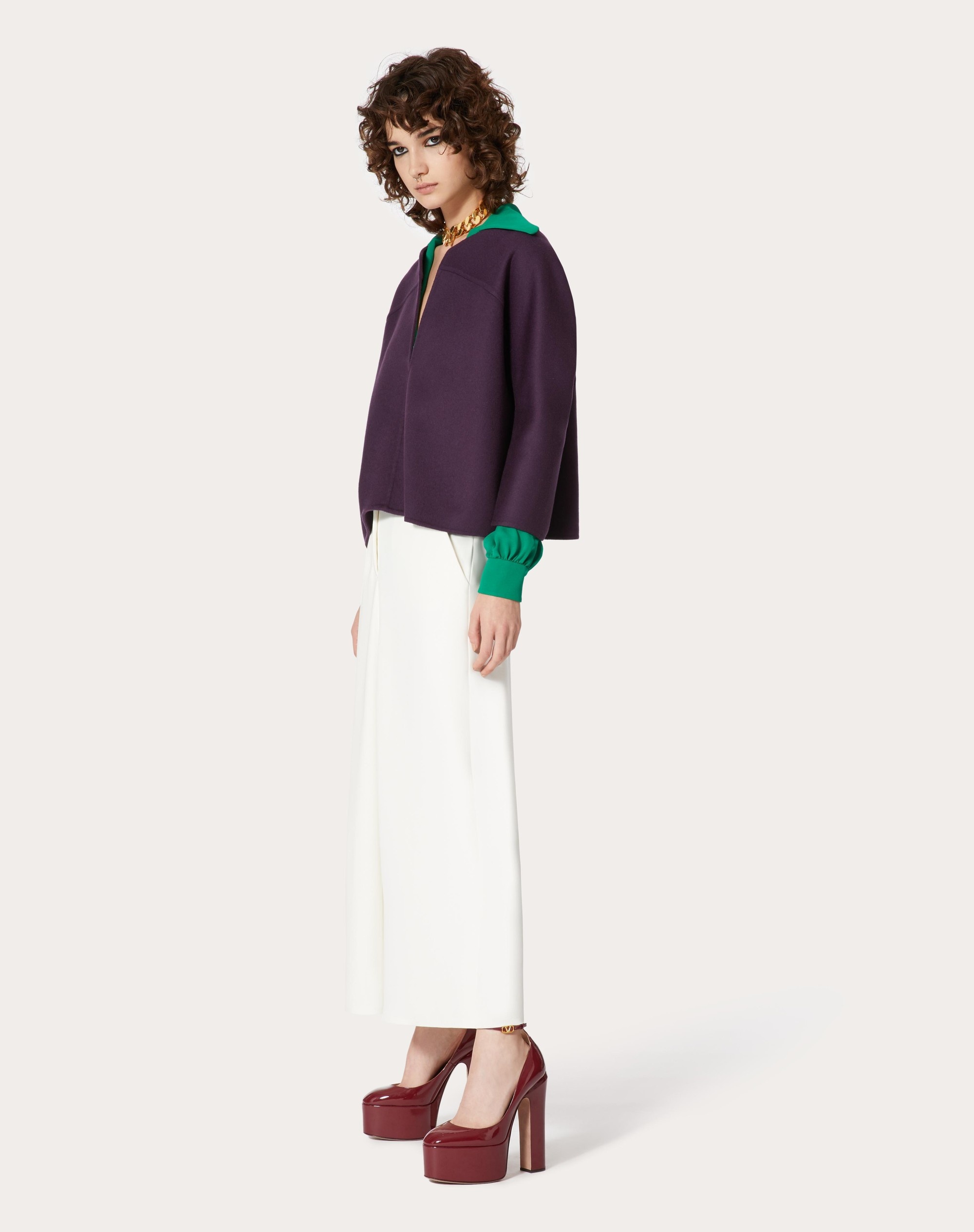 COMPACT DRAP PEA COAT - 2