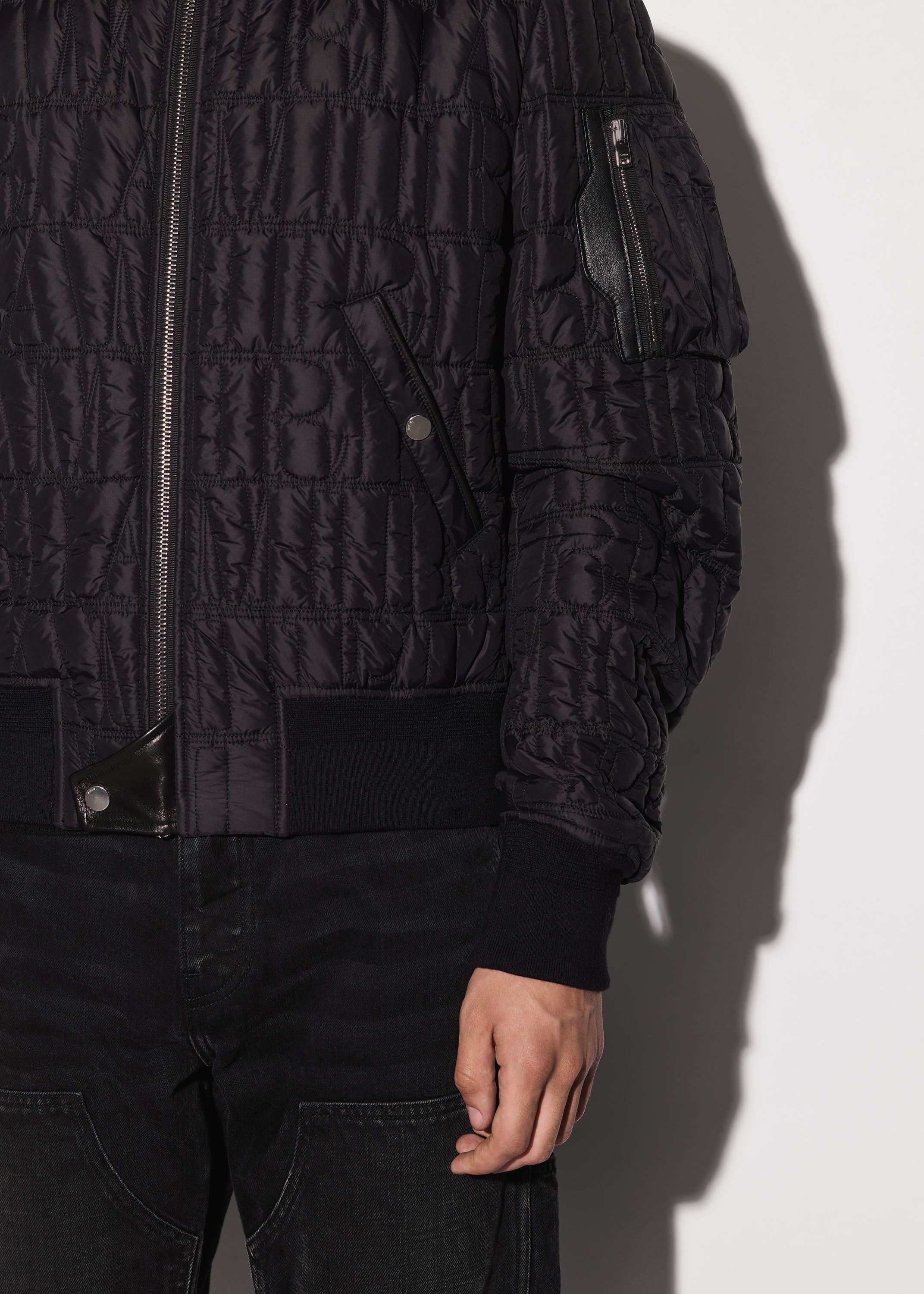 QUILTED AMIRI LOGO BOMBER - 8