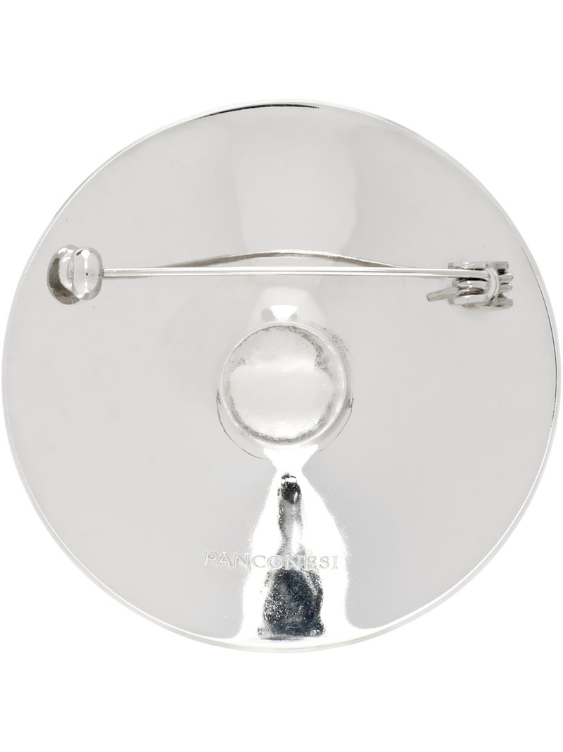 PANCONESI Silver Lamina Diamanti Brooch outlook