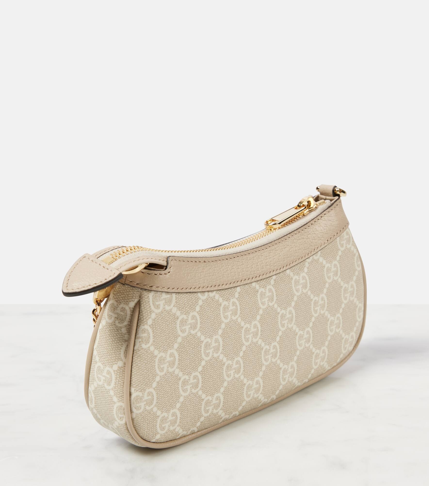 Ophidia Mini leather-trimmed shoulder bag - 4