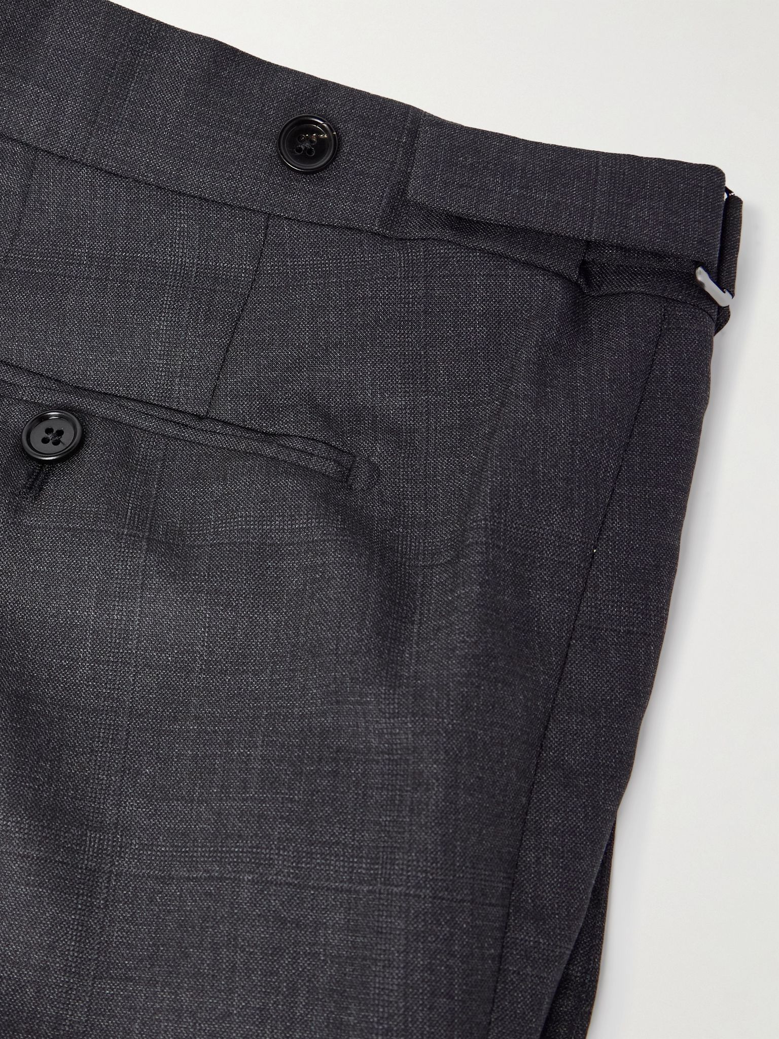 Shelton Straight-Leg Wool-Flannel Trousers Gray - 5