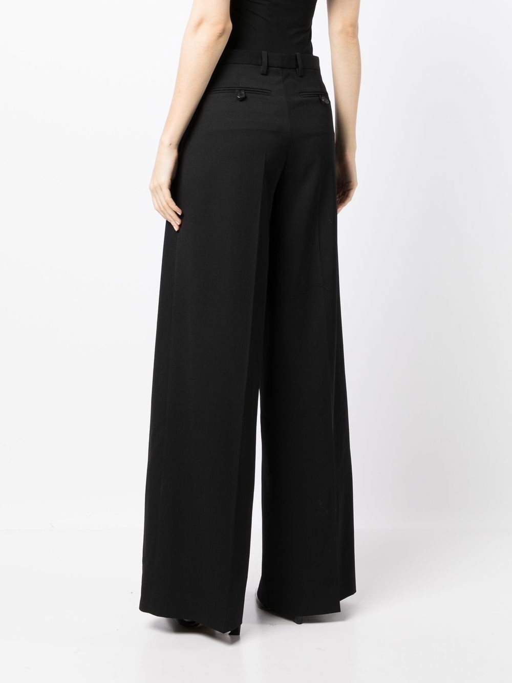 high-waisted wide-leg trousers - 4