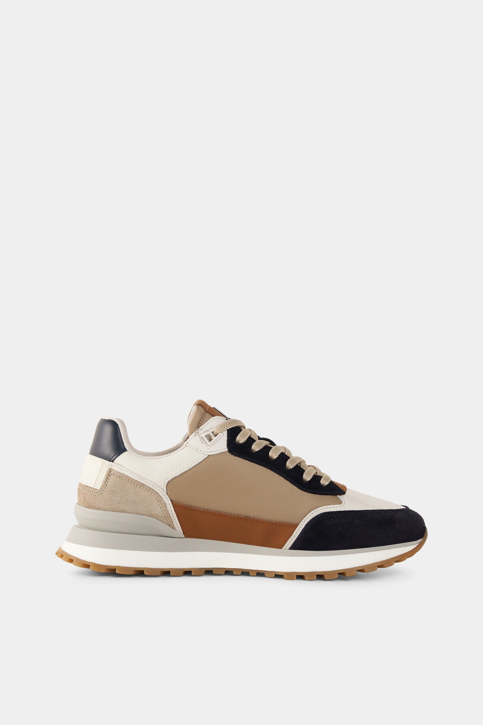 Sneaker Newport in Cognac/beige/navy blue - 2