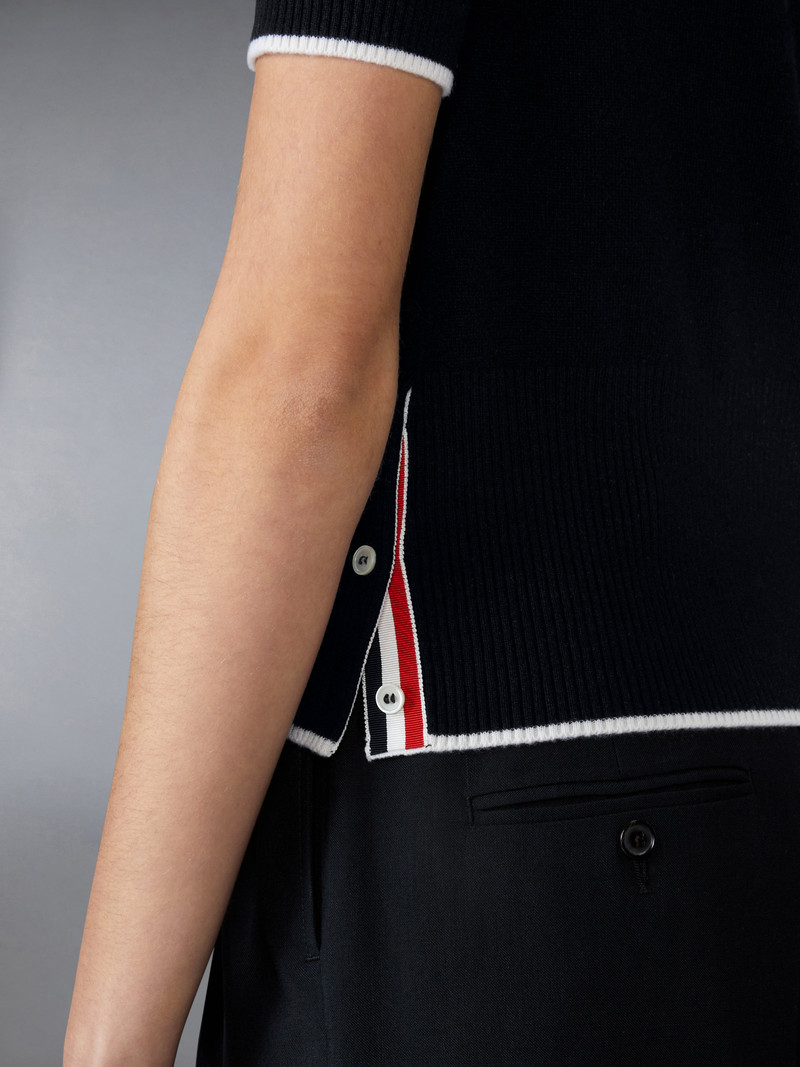 JERSEY STITCH CASHMERE POLO 5