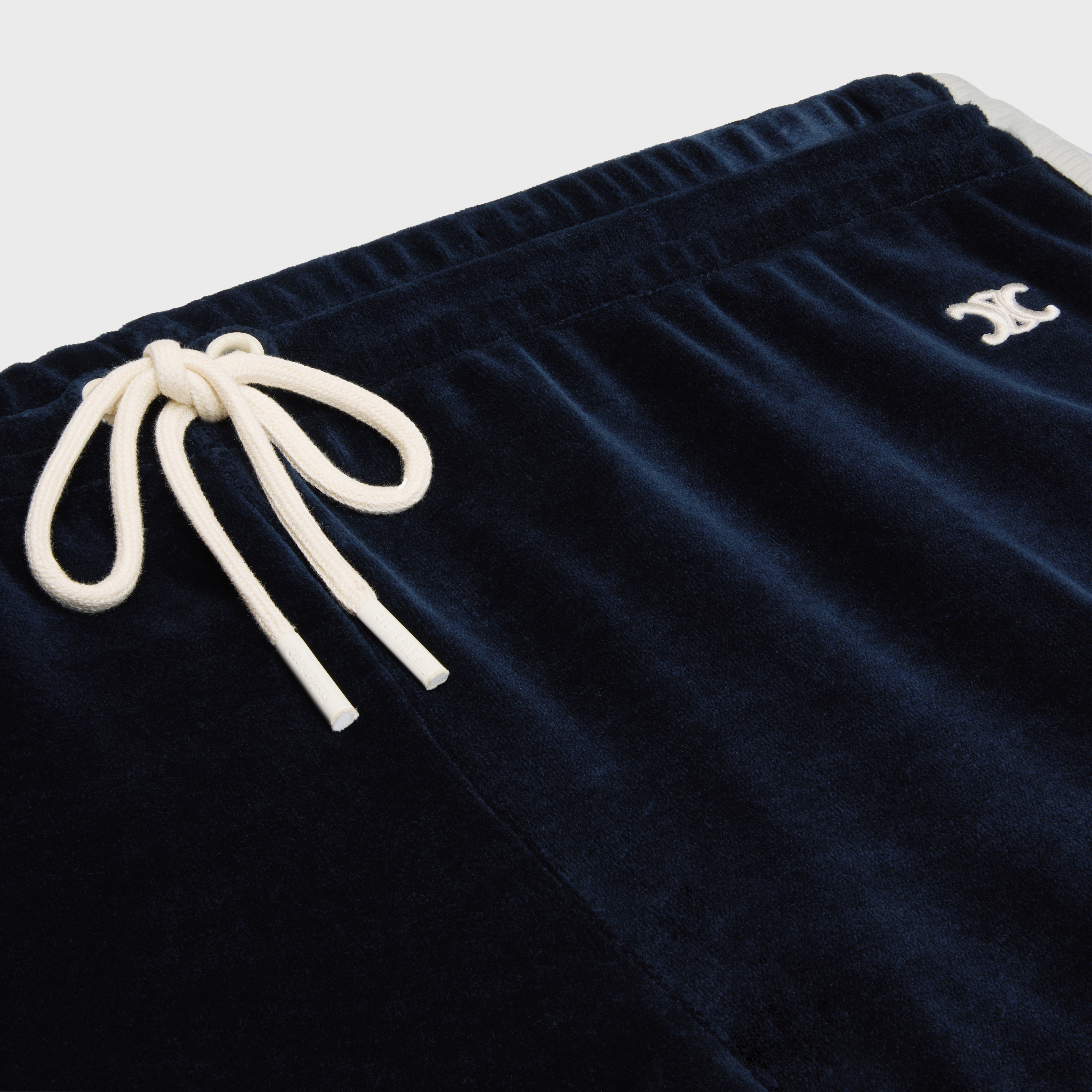 ショートパンツ CELINE | TRIOMPHE MINI SHORTS IN VELVET JERSEY CELINE triomphe mini shorts in velvet jersey | REVERSIBLE