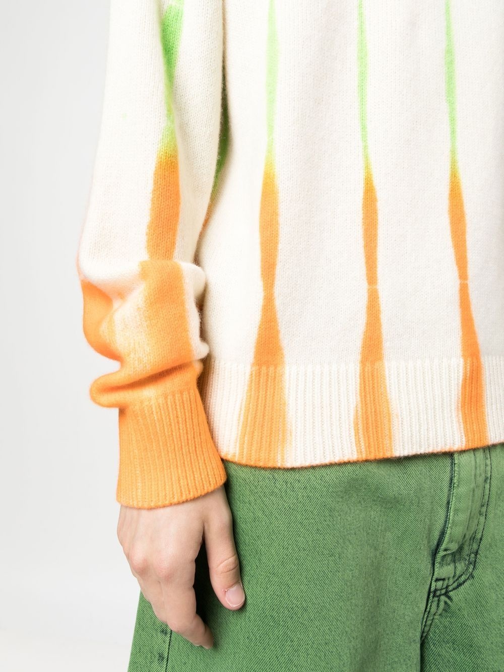 abstract-pattern cashmere jumper - 5