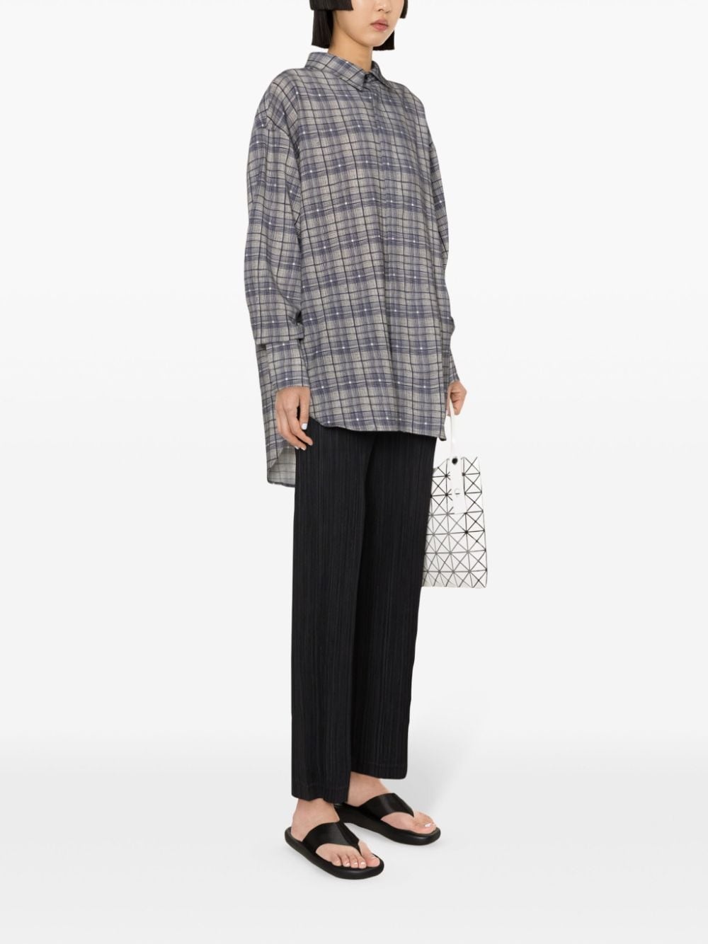 straight-leg pleated trousers - 3