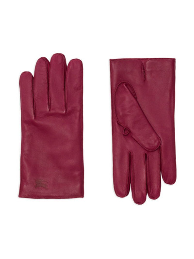 Burberry Equestrian Knight-motif leather gloves outlook