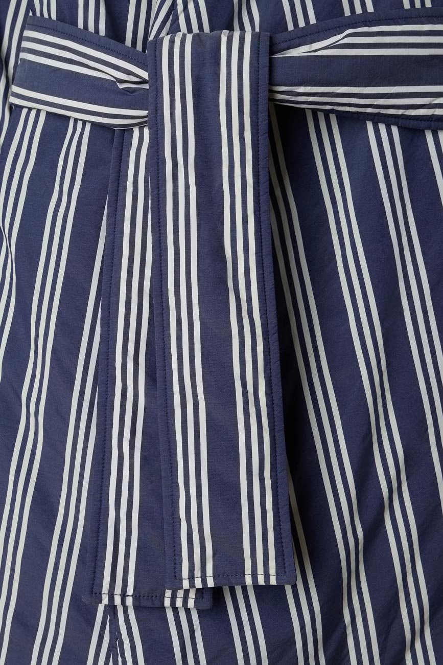 BLANKET COAT / off white & dark navy - 5