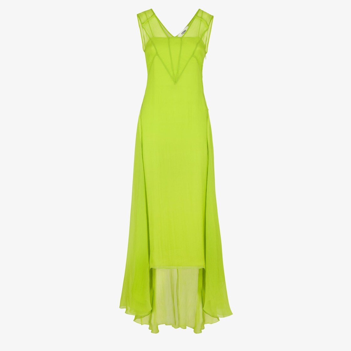Acid green chiffon dress - 1