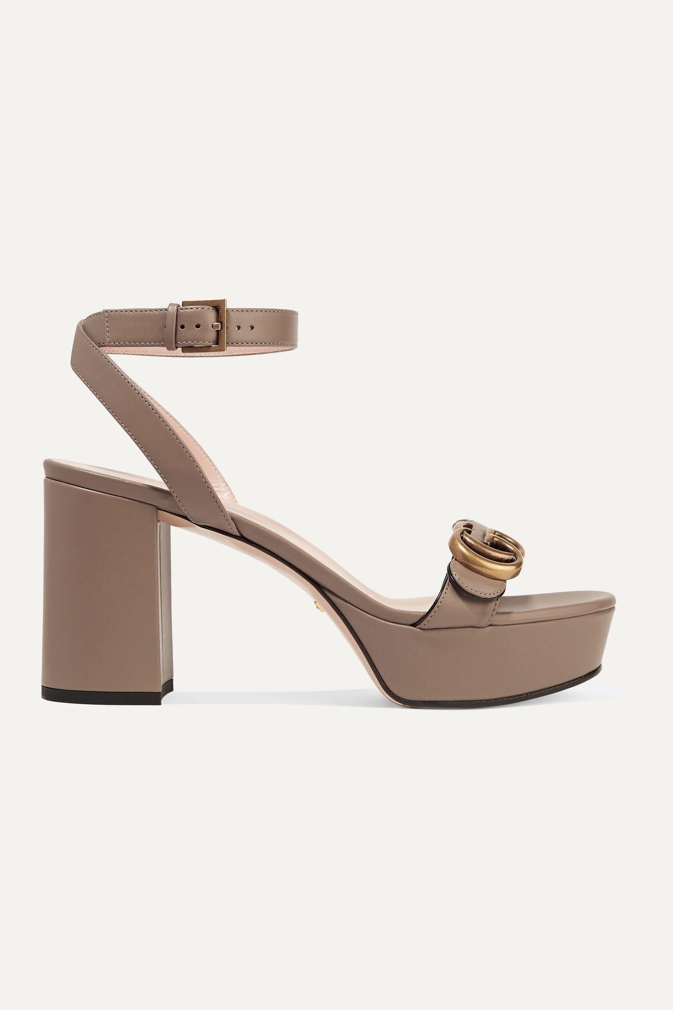 Marmont logo-embellished leather platform sandals - 1