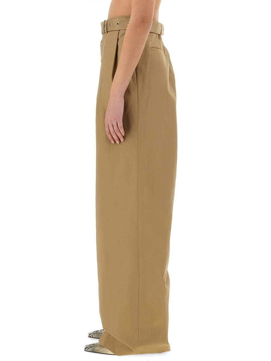 Dries Van Noten Women Wide-Leg Pants With Belt - 4