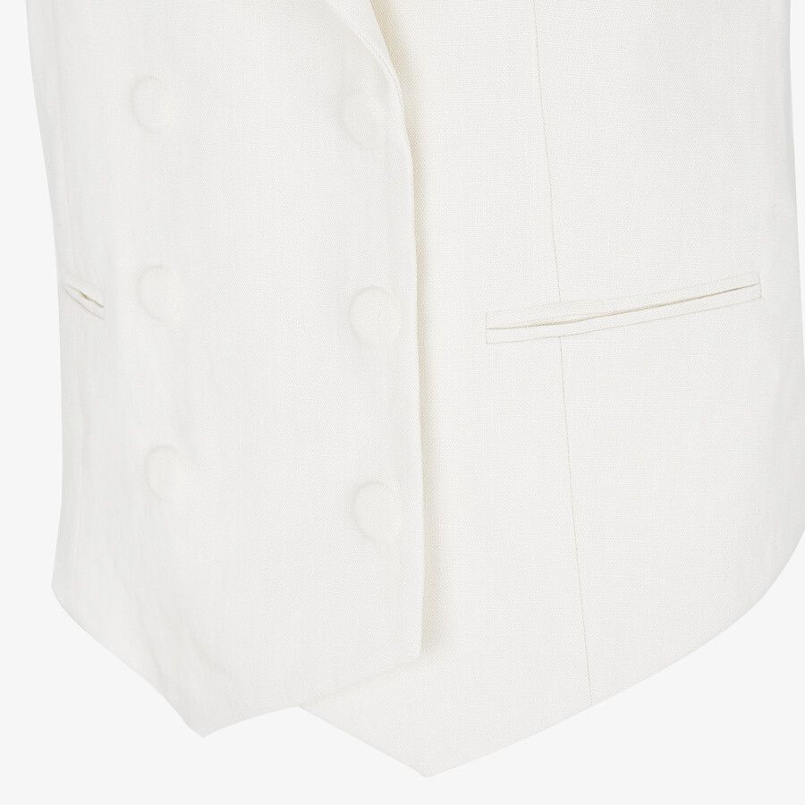 White linen vest - 3