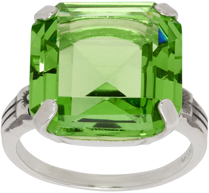 Silver & Green Leroy Ring - 1